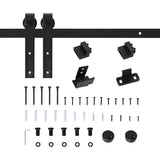 200 cm complete sliding door set, sliding door hardware with floor guide, sliding door rail, rollers, sliding