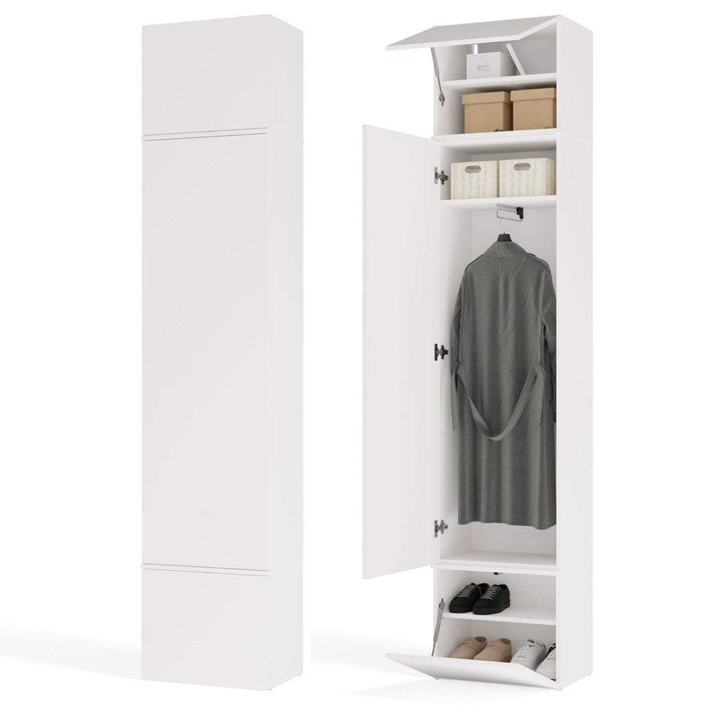 Schrank HAGA 1SZ 3 Türen Garderobe für Flur Korridor WEISS