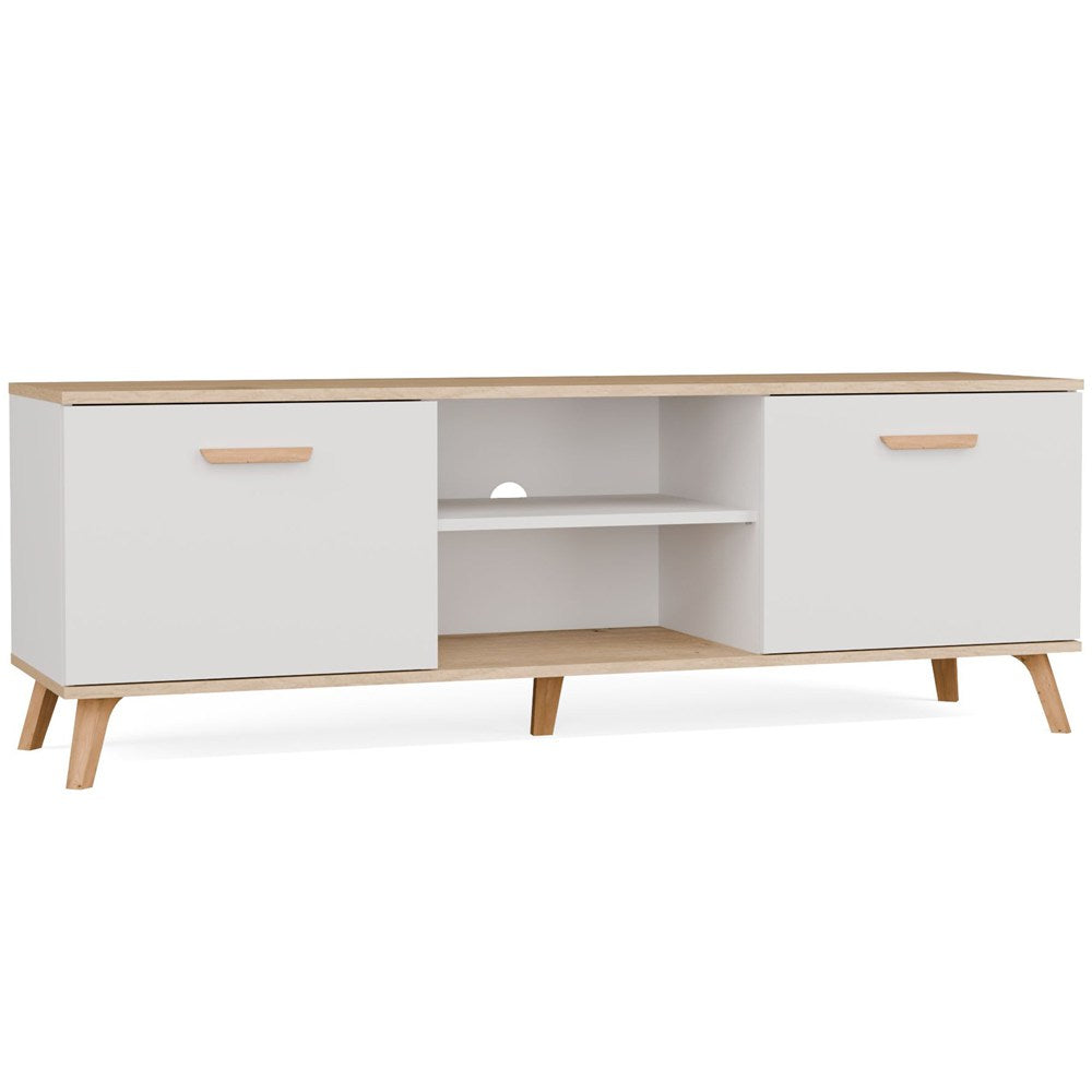 TV-Schrank OLYMPO 150 WEISS EICHE ARTISAN 150 CM Fernsehtisch