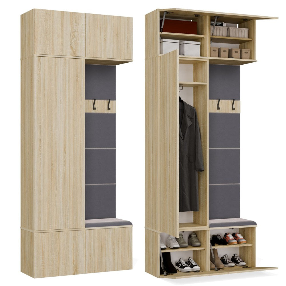 Garderobe Schrank + Kleiderpaneel HAGA II/1Sz1W EICHE SONOMA