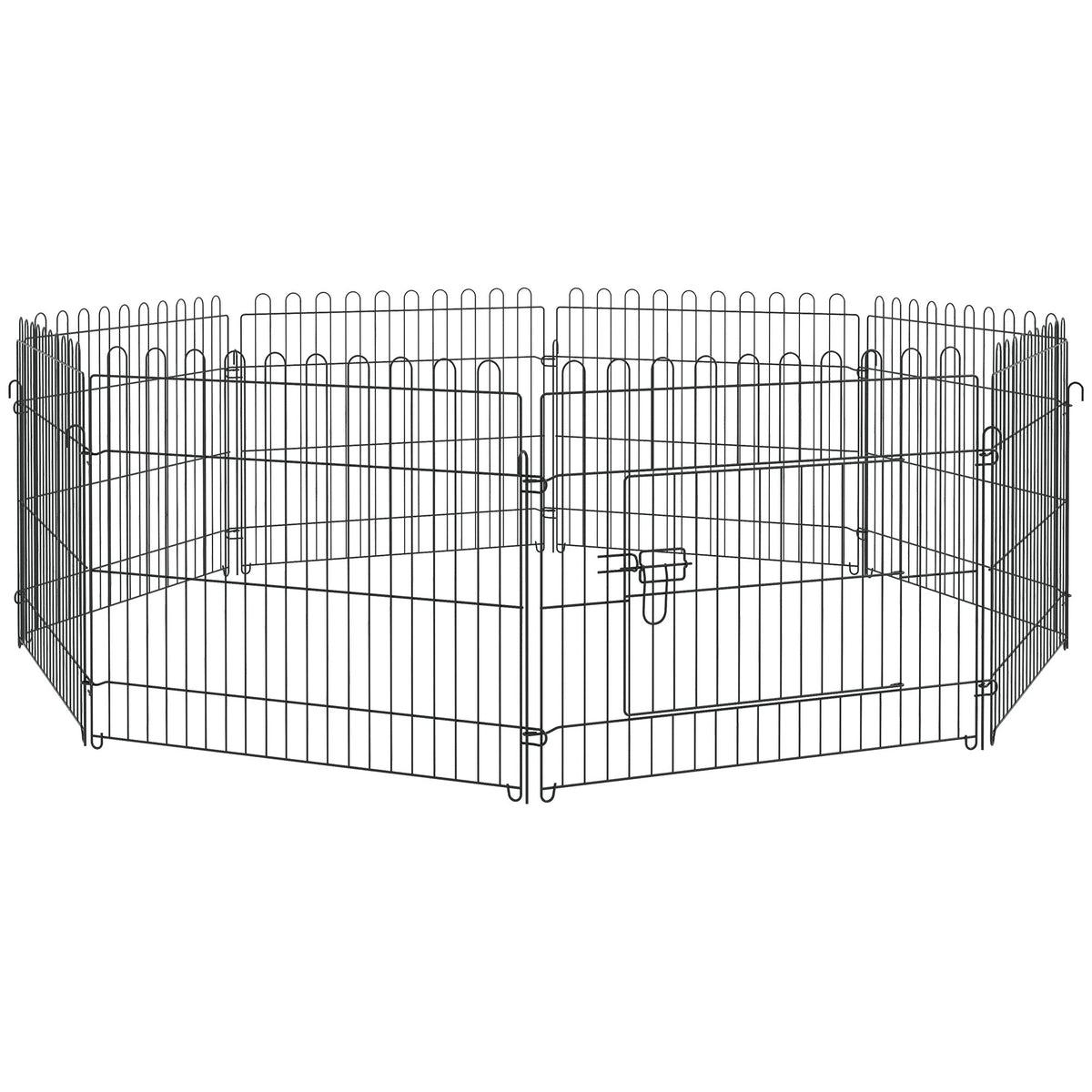 Puppy Playpen 8-Piece Puppy Enclosure with 8 Grid Panels, Door, Protective Tarp, Exercise Pen, 61cm High, Puppy