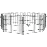 Puppy Playpen 8-Piece Puppy Enclosure with 8 Grid Panels, Door, Protective Tarp, Exercise Pen, 61cm High, Puppy
