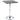Height-adjustable bar table, 360° rotatable, scratch-resistant feet, sturdy metal base, black/silver