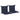 Set of 2 seat cushions, 98 x 50 cm chair cushions with ties, fabric cover, 8 cm thick, dark blue