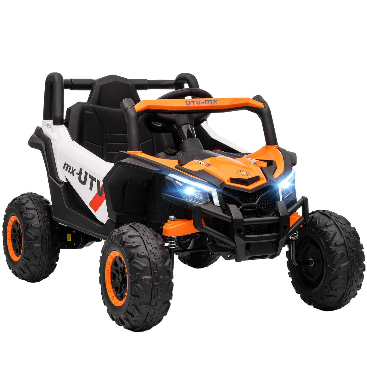 12V electric car for children, remote control function, seat belt, horn, LED lights, USB port, for 3-5 years