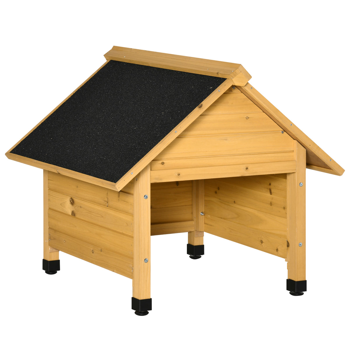 Wooden garage for robotic lawnmower, mower robot garage, carport for robotic mower, sun and rain protection