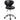 Salon stool in leather look, height-adjustable, up to 120 kg, steel frame, black