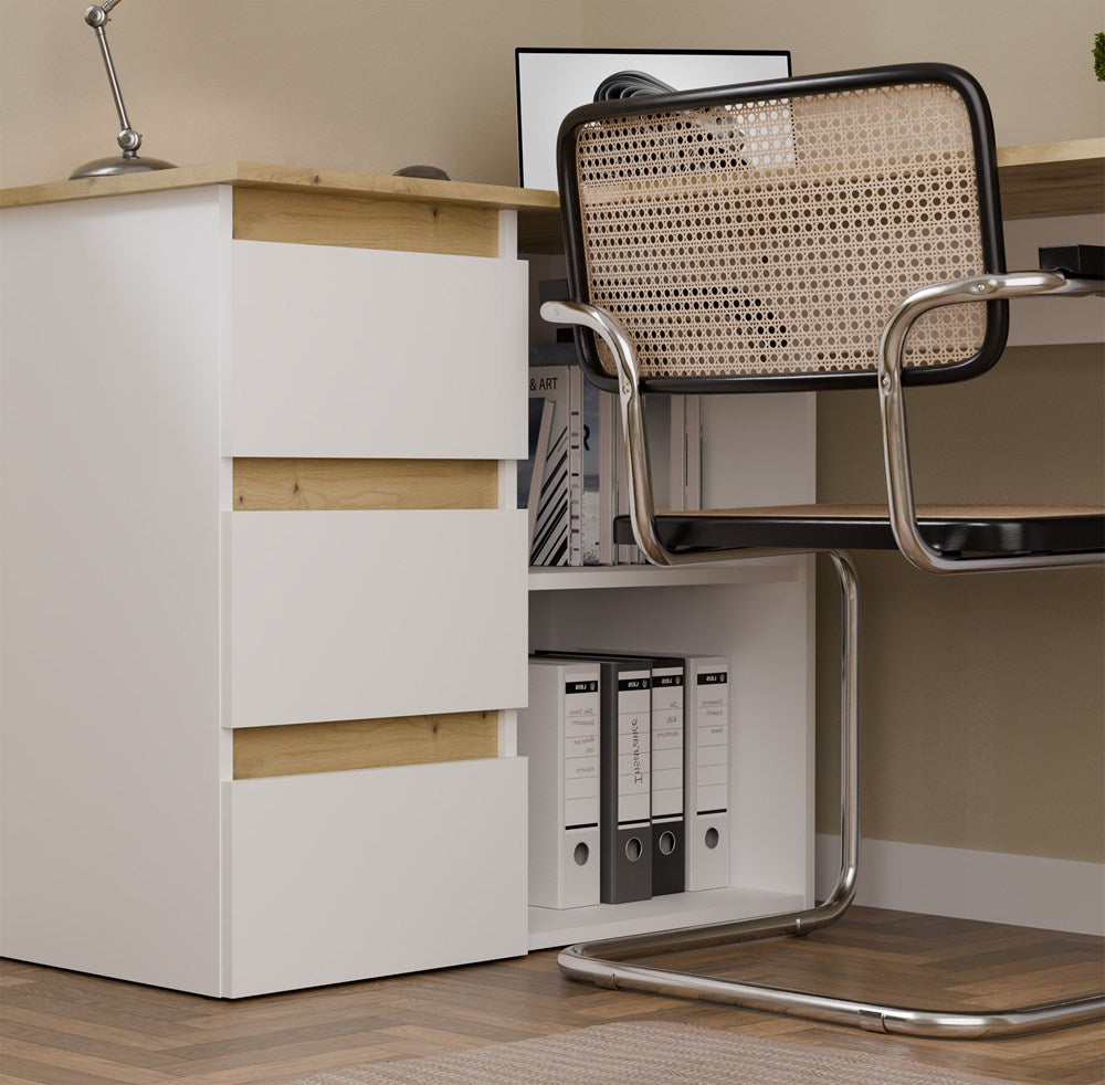 Schreibtisch NICEA LINKS ARTISAN WEISS – Produktabbildung 4