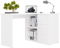 Schreibtisch NICEA RECHTS WEISS