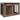 Dog crate, dog cage, lockable, wood look, rustic design, 98 cm x 58 cm x 61 cm, walnut + black