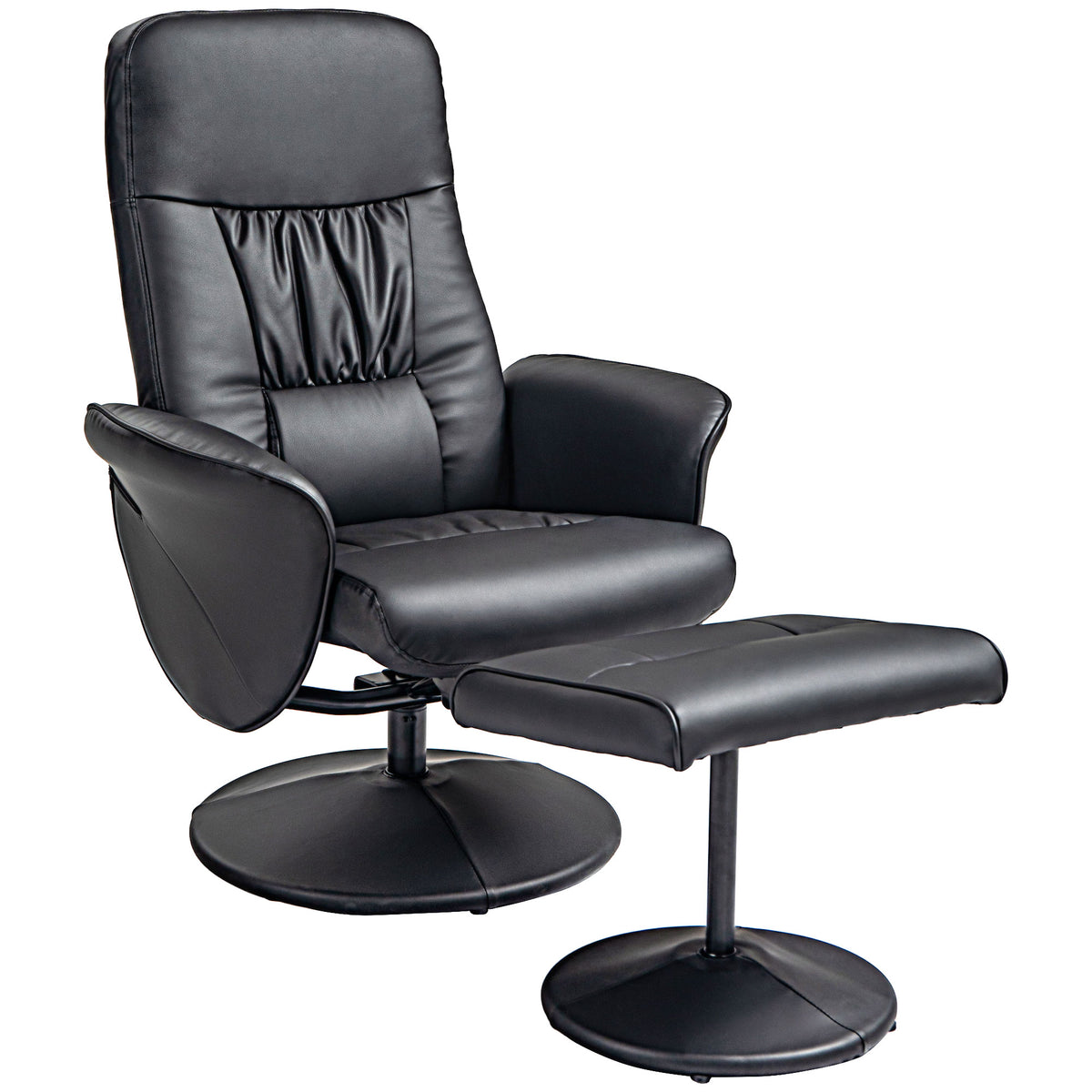 2-piece armchair set, armchair with footstool, reclining chair with footstool, height-adjustable, tiltable