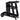 Welding cart, 3 shelves, safety chain, 4 wheels, steel, 71 x 39 x 70cm, black