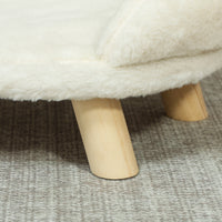 Pet bed for cats and dogs up to 5kg/30cm, washable plush cover, cream white, 47 x 40 x 20 cm (9)