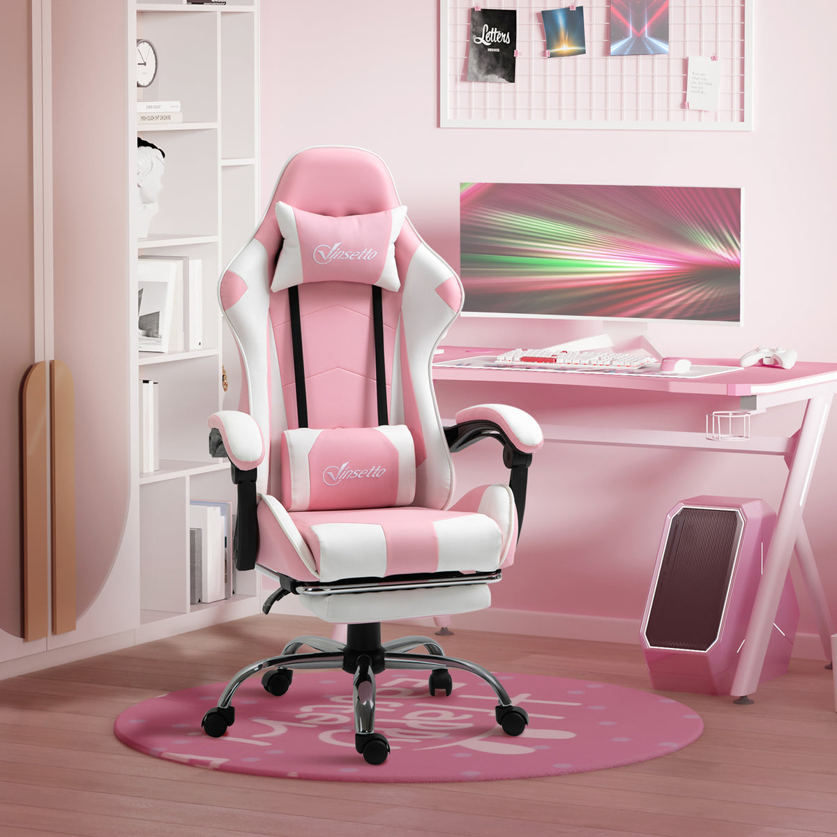 Gaming Chair Computer Chair Ergonomic Office Chair Gamer Chair with Headrest Lumbar Pillow Office Chair Height (2)