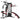 Multi-purpose training station with 65 kg weight stack, adjustable, for home workouts, steel, synthetic leather