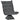 Recliner reading chair, swivel, linen look, 62 cm x 70 cm x 95 cm, gray