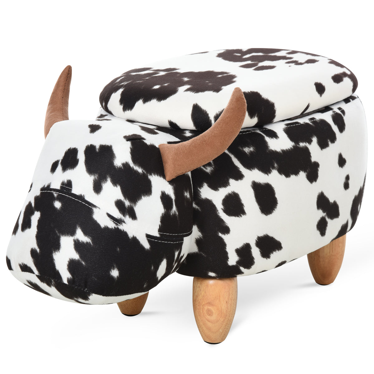 Animal footstool, decorative stool with storage, upholstered stool, seating stool, bench with animal design, for