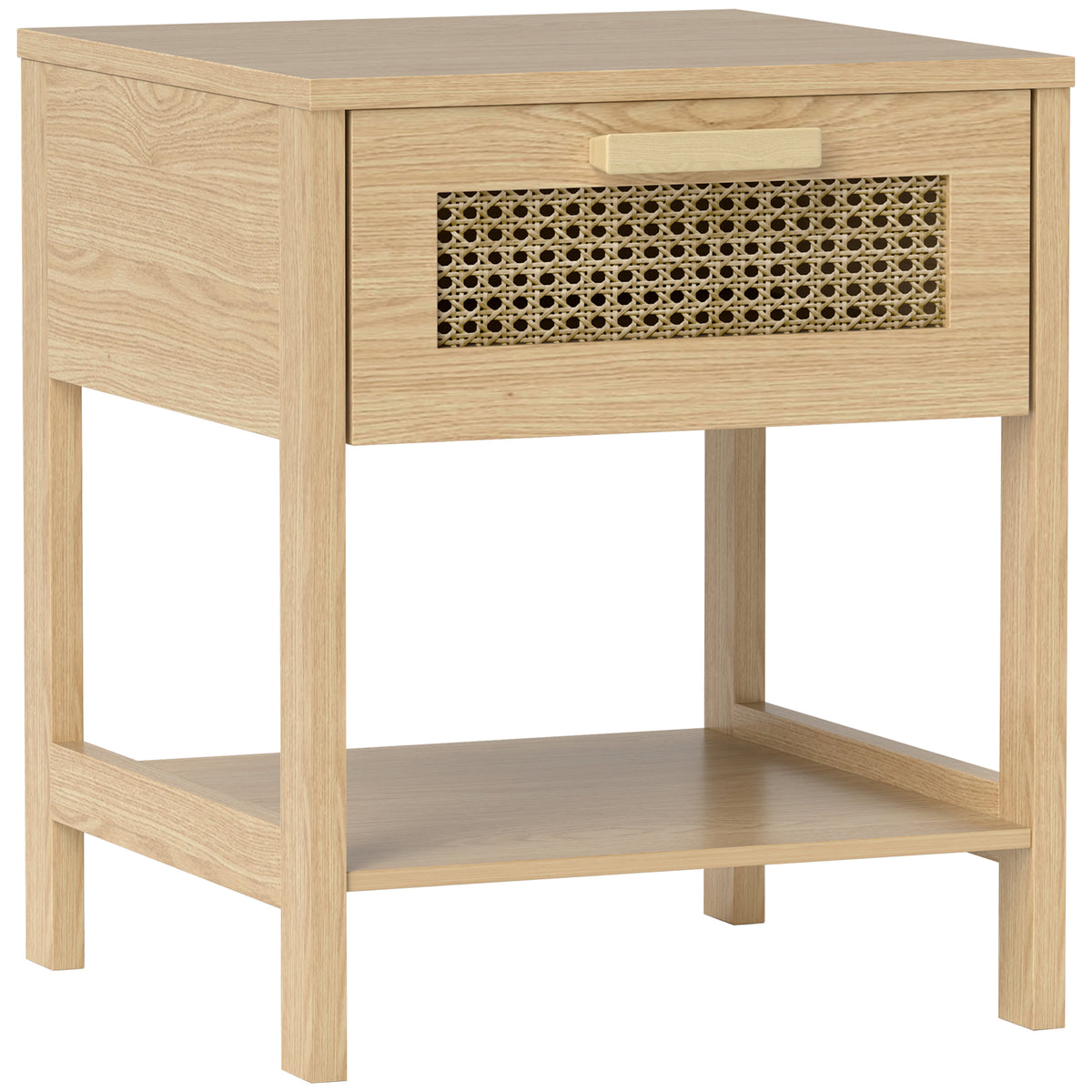 Nightstand, bedside cabinet, side table with drawer, MDF 40 x 40 x 48.4 cm