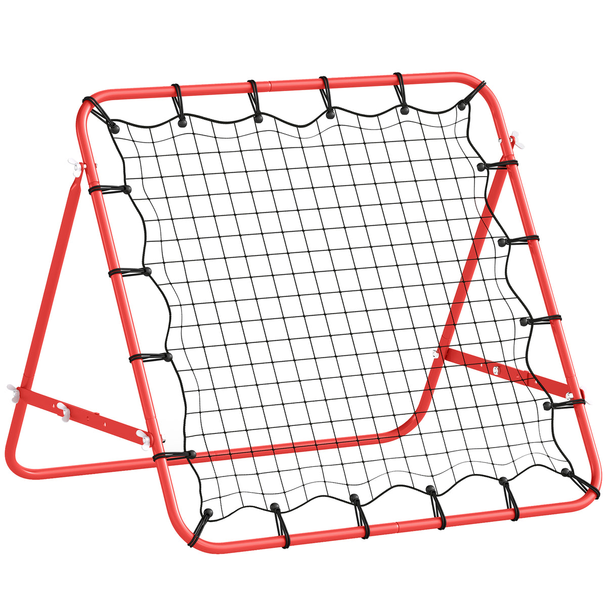 Soccer Rebounder, 84 x 84 cm Football Rebounder with Continuously Adjustable Angle, Kickback Rebound Net Soccer