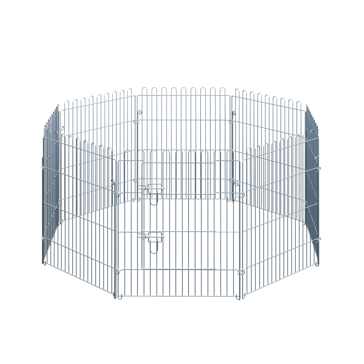 Exercise Pen Puppy Playpen Puppy Fence Playpen Puppy Gate for Animals 8-Panel W63 x H76 cm