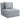 Relax armchair recliner armchair with bed function, incl. 1 cushion, 70 cm x 70 cm x 61 cm, light grey