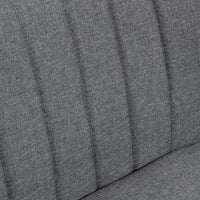 2-seater sofa, linen-look upholstered sofa, wooden frame, for living room bedroom, 117 cm, gray (9)