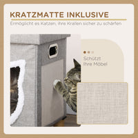 Cat cave, cat house, incl. play ball, washable cushion, 35.5 cm x 35.5 cm x 42.5 cm (5)