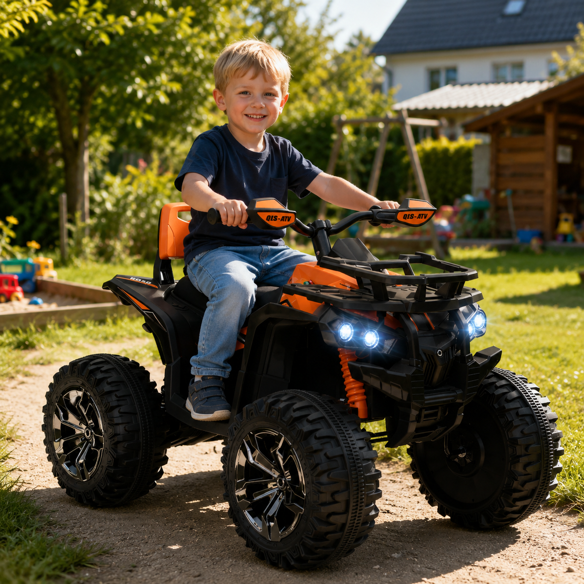 12V children's vehicle with forward and reverse function, MP3 music player, headlights, 3-8 km/h, 3-5 years (2)