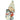 Gnome with snowman, garden gnome, 4 LEDs, battery-operated, 25 x 18 x 45.5 cm