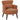 Modern armchair, upholstered accent chair with lumbar pillow, rubberwood legs, orange