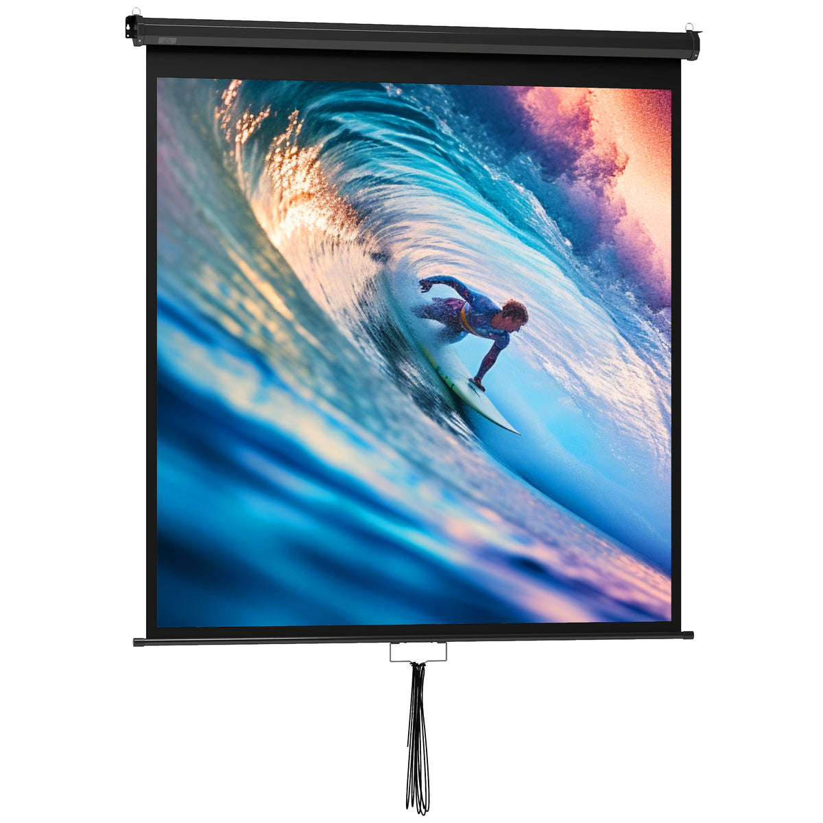 Projector screen 152 x 152 cm 85 inch 1:1 HD 4K projection screen for home cinema office presentations