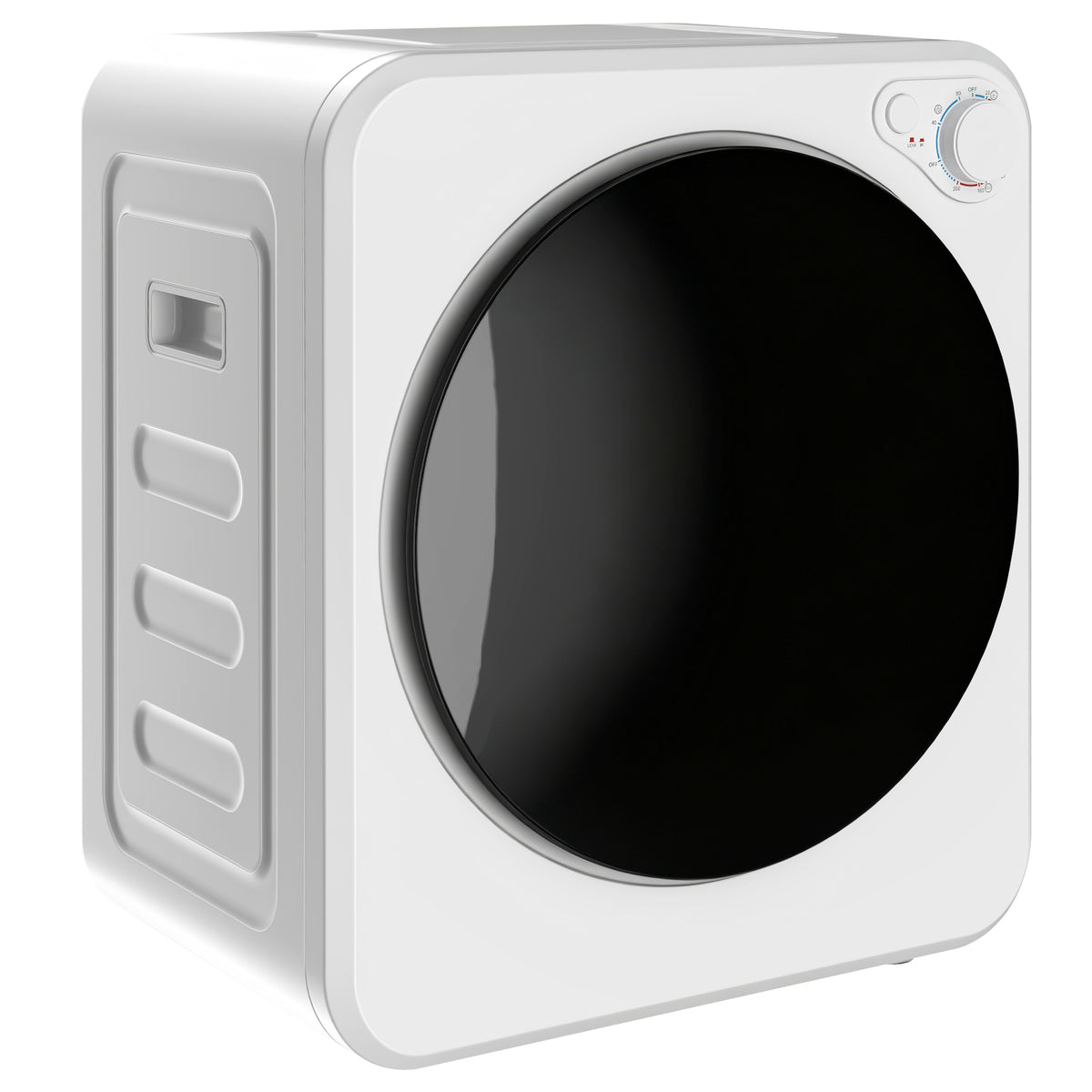 Mini tumble dryer 4 kg with 5 programs up to 60℃ 800W/400W vented dryer with stainless steel drum white