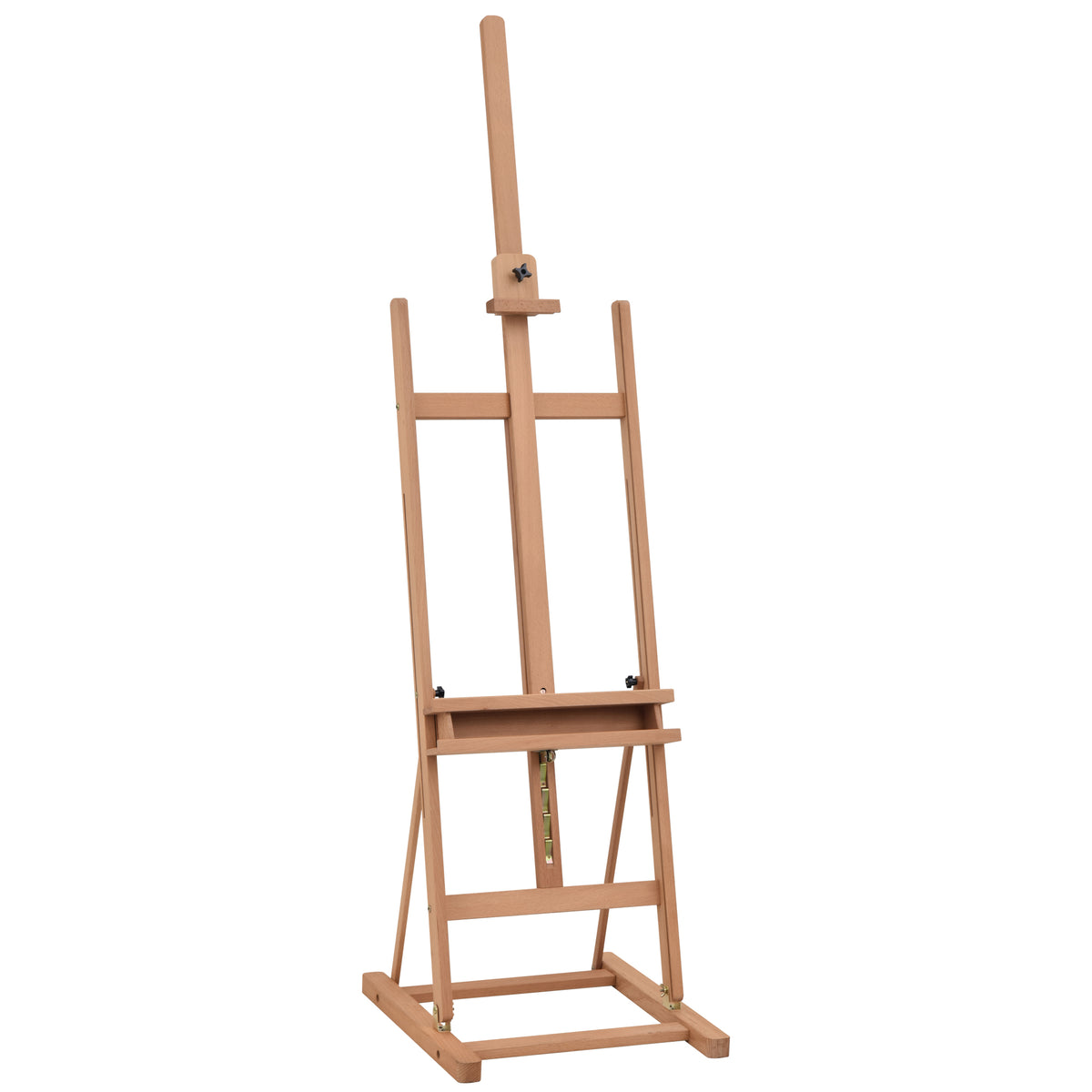Easel Stretched Canvas Studio Easel Height and Angle Adjustable with Storage Tray Beechwood Natural 53 x 50.5 x