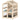 Hamster cage pine wood 3 levels rodent cage small animal cage with huts seesaws ramps water bowls 68x61.5x90 cm