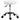 Swivel stool, salon stool, height-adjustable, faux leather, quilted design, Ø35.5 x 48-63 cm, white/silver