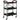 Tool trolley, foldable 3-tier tool cart, plastic, steel, black