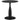 Round dining table, powder-coated steel, MDF with melamine, non-slip feet, 70 x 74 cm, black