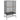 Bird cage including perches, bird toys, removable base tray, 1 storage shelf, grey