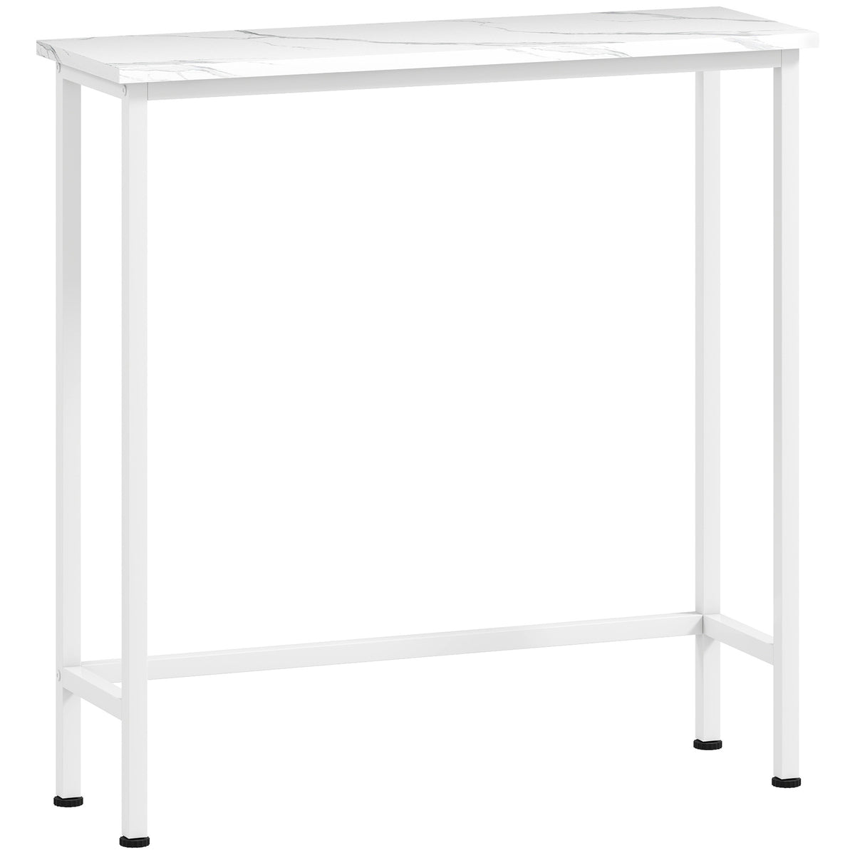 Console Table Hallway Table with Adjustable Foot Pads, Anti-Tip Kit 75 x 24 x 76 cm for Small Spaces White