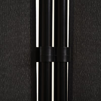 Room divider, 3-panel privacy screen, room separator with metal frame, black (9)