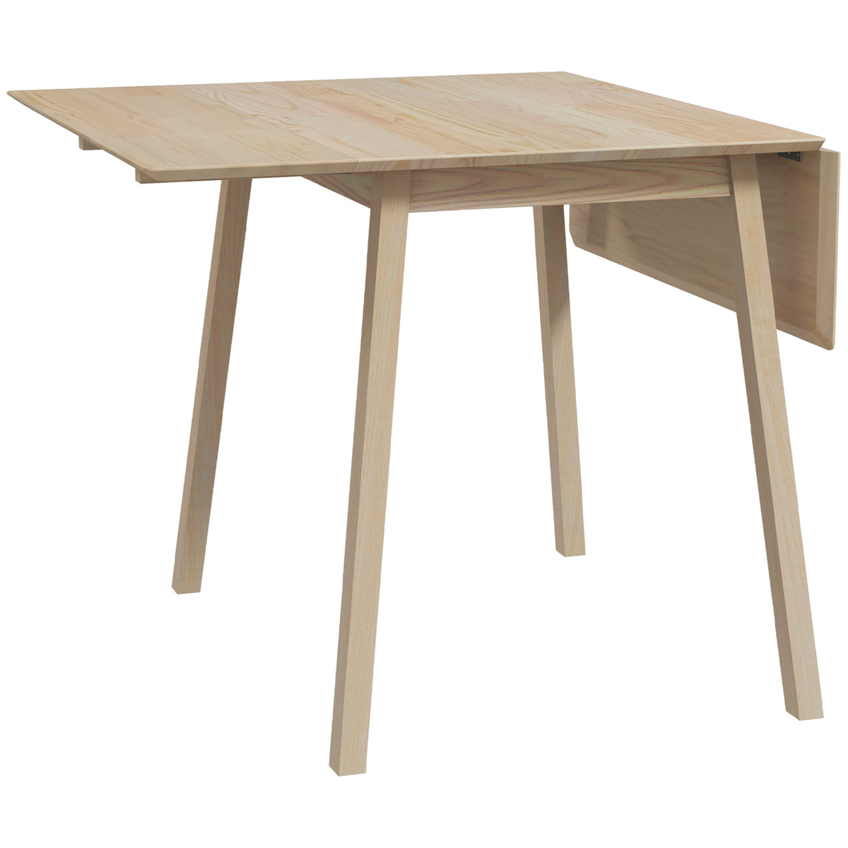 Dining table, folding table, kitchen table, 2 drop leaves, 110 x 86 x 75 cm, natural