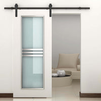 Sliding door track kit, up to 90 kg, carbon steel, 200 cm, black, tools included (7)