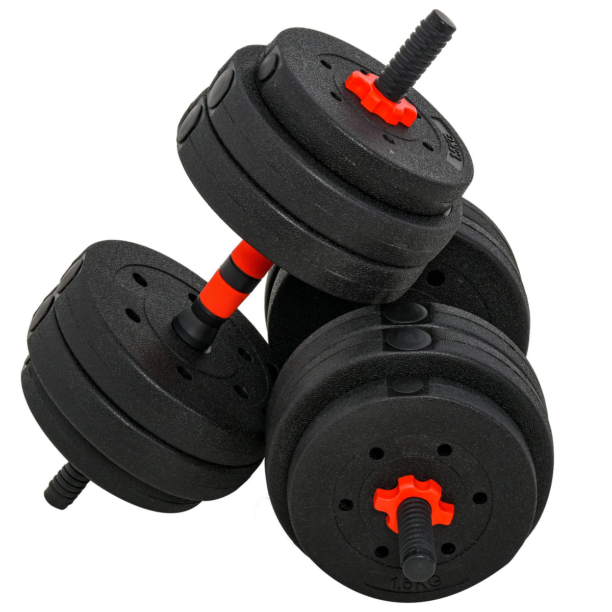 2-in-1 Dumbbell Set 25 kg Adjustable Dumbbell & Barbell Professional Strength Training and Weightlifting for