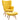 Accent chair with ottoman, corduroy-look lounge chair, armchair with wooden legs, for living room, yellow