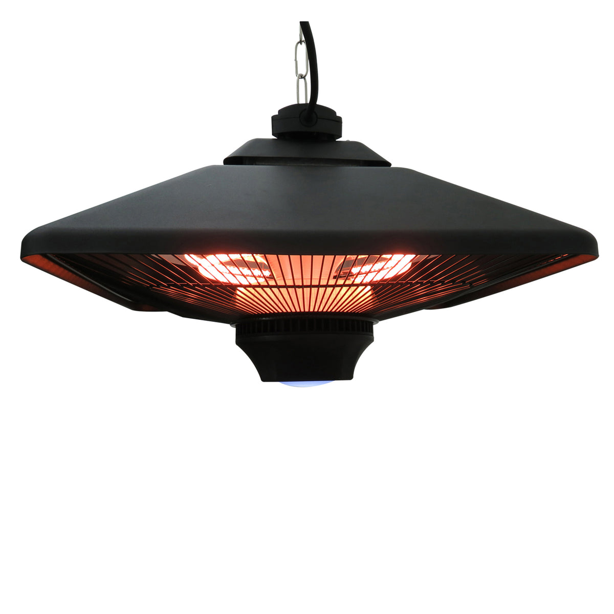 Infrared heater 2000 Watt radiant heater with remote control 2 heat settings protective cover LED display