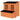 Chicken coop with nesting box for 3-4 chickens, waterproof roof, fir wood, plastic, 100 x 86 x 100 cm, orange