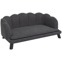 Dog Sofa Dog Couch, Washable Cover, Pet Sofa with Backrest and Wooden Legs, Cat Sofa, for Medium-Sized Dogs (10)
