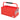 Toolbox tool case with 5 compartments 45 x 20 x 34.5cm steel red