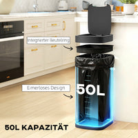 50L sensor trash can, touchless kitchen waste bin with motion sensor, fingerprint-resistant (5)