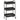 Multipurpose trolley, rolling cart, kitchen cart, 3 shelves, 4 wheels, 45 cm x 30.6 cm x 79 cm, black
